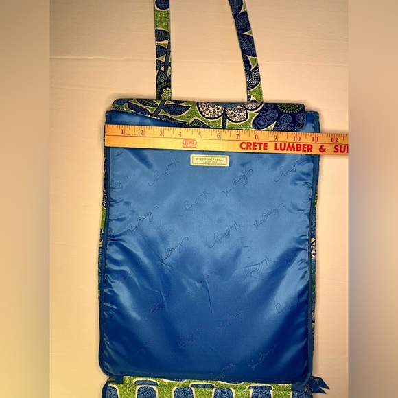Vera Bradley Blue Doodle Daisy Floral Laptop Tablet Quilted Bag Case - Picture 13 of 13
